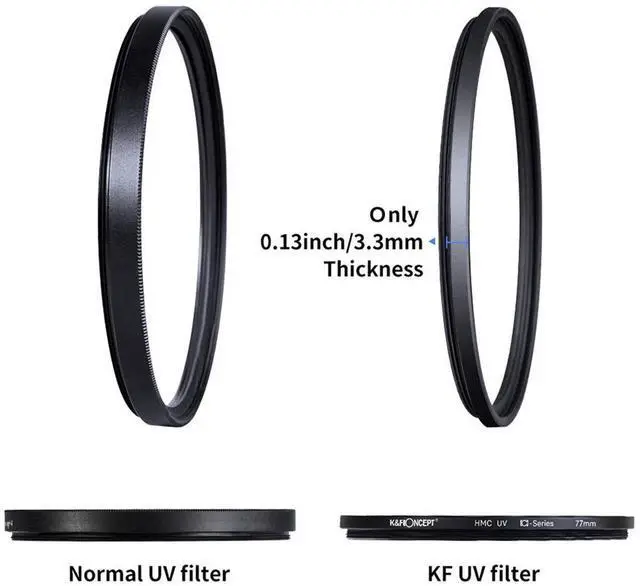 Alt view image 12 of 14 - K&F Concept MCUV Filter 46mm Ultra Slim Optics Multi Coated Ultraviolet Protection Camera UV Lens Filter Compatible With Canon Nikon Sony All DSLR Camera Filter