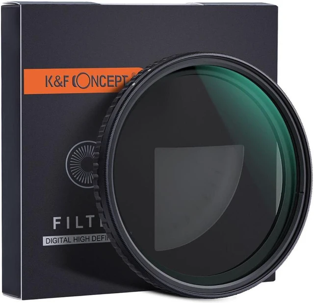 Alt view image 8 of 14 - K&F Concept Variable Fader 2 in 1 Adjustable CPL + ND2-32 Filter CPL Circular Polarizing Filter Neutral Density Polarizing Polarized Filter NO"X" Spot Aluminium Alloy Frame for all Camera Lens (67MM)