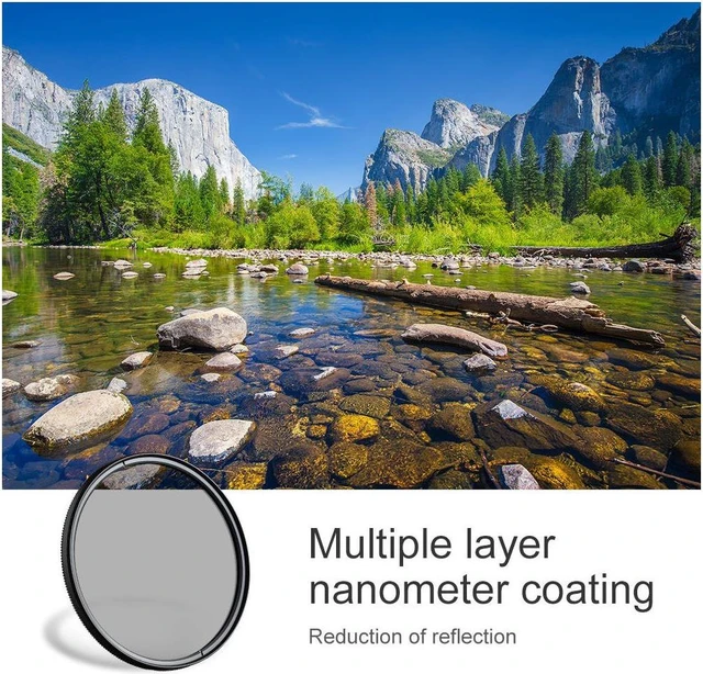 Alt view image 3 of 7 - K&F Concept 43mm Classic Slim Blue Multicoated Circular Polarizer Filter