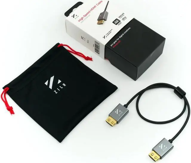 Alt view image 3 of 5 - ZILR 4Kp60 Hyper Thin High Speed HDMI Secure Cable with Ethernet