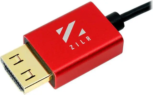 Alt view image 2 of 7 - ZILR ZILR 8K Ultra Speed Hyper Thin HDMI 2.1 Cable 1M 39" Type-A- Type-A Secure Locking, 8K60, 4320p, 4K120, 2160p, HD240, 1080p 3D, 48Gbps, 10bit Color, Audio Return(eARC) HDCP2.2, HDR10, Ethernet