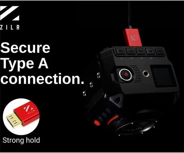 Alt view image 4 of 7 - ZILR ZILR 8K Ultra Speed Hyper Thin HDMI 2.1 Cable 1M 39" Type-A- Type-A Secure Locking, 8K60, 4320p, 4K120, 2160p, HD240, 1080p 3D, 48Gbps, 10bit Color, Audio Return(eARC) HDCP2.2, HDR10, Ethernet