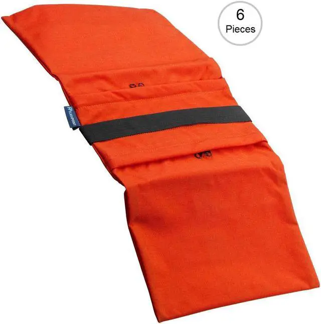 Main image of Flashpoint Empty Saddle Sandbag, Water-Resistant Cordura Nylon - (35 lb Capacity, Orange) (6 Pack)