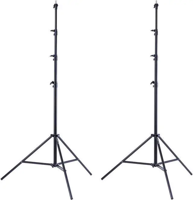 Main image of Flashpoint 13' Pro Air-Cushioned Heavy-Duty Light Stand V2, Black, 2-Pack