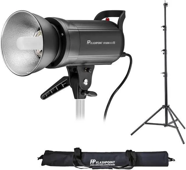 Main image of Flashpoint Studio 300 R2 Bowens Mount Monolight Kit With 9.5' Pro Air-Cushioned Heavy-Duty Light Stand (Godox SK300II)