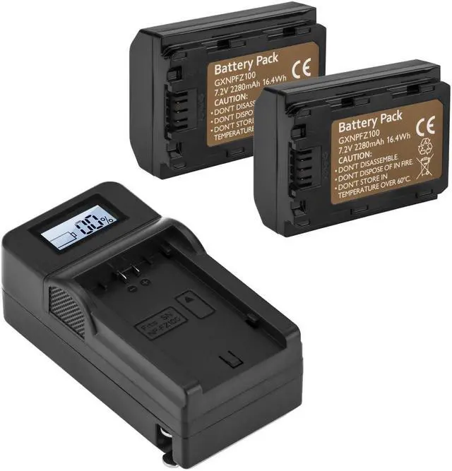 Main image of Green Extreme 2x NP-FZ100 7.2V 2280mAh Battery and Compact Smart Charger Kit
