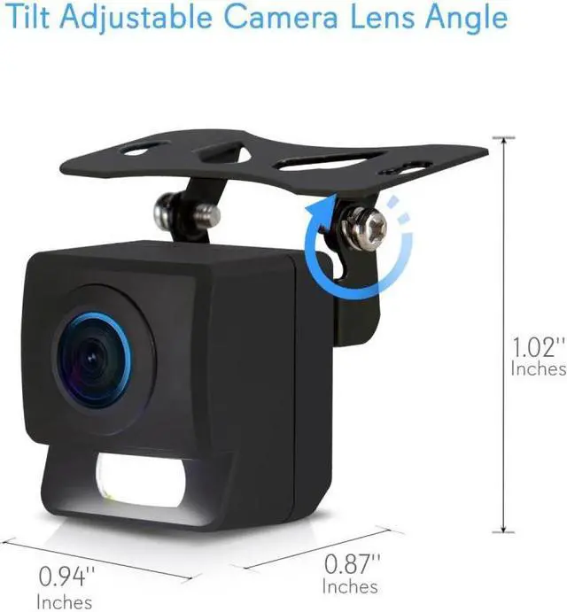 Alt view image 4 of 15 - rear view backup camera system  waterproof mini parking reverse license car vehicle rearview back up w/ 656x492p 420 tvl resolution, night vision, tiltadjustable angle, universal mount  pyle plcm11