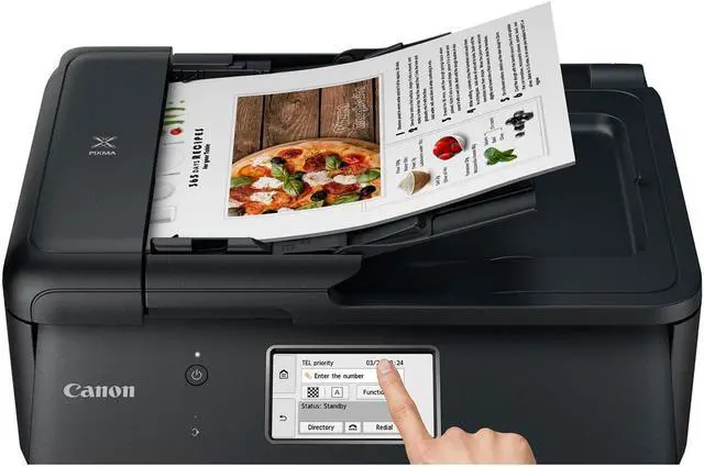 Alt view image 5 of 20 - Canon Pixma TR8620 Wireless All-In-One Inkjet Printer with Fax Black