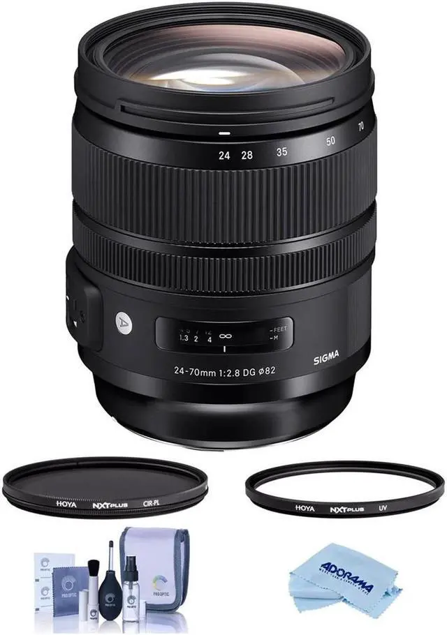 Main image of Sigma 24-70mm f/2.8 DG OS HSM IF ART Lens for Canon EF, Bundle with Tiffen UV and CPL Filters
