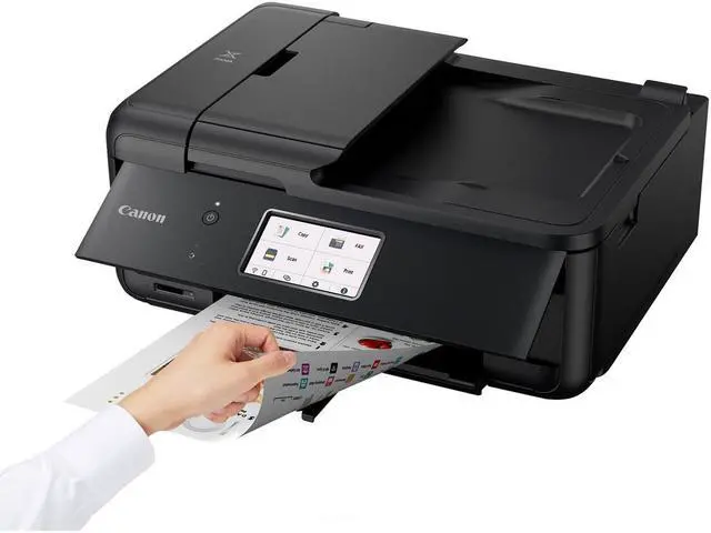 Alt view image 3 of 20 - Canon Pixma TR8620 Wireless All-In-One Inkjet Printer with Fax Black