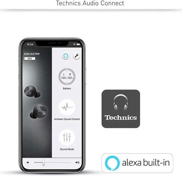 Alt view image 11 of 19 - Technics True Wireless Earbuds (EAH-AZ70W-S), Silver