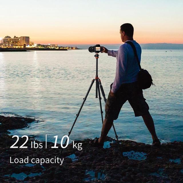 Alt view image 4 of 5 - K&F Concept SA254M2 Aluminum Tripod with Monopod and Ball Head Kit #KF09.089