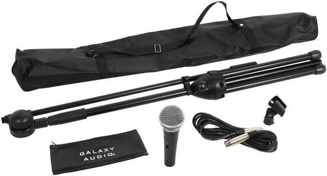 Alt view image 6 of 9 - Galaxy Audio Complete Microphone & Stand Kit, with on/off Switch