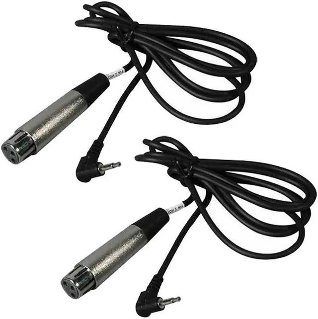 Main image of Hosa 2x XVM-115F Stereo Mini Angled Male to 3-Pin XLR Female Cable - 15'
