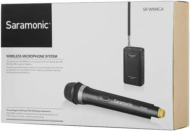 Alt view image 6 of 11 - Saramonic SR-HM4C 4-Channel VHF Wireless Handheld Microphone with Integrated Transmitter Fits with the Receiver of SR-WM4C Wireless System, Real-time Monitoring, Volume Control Wheel