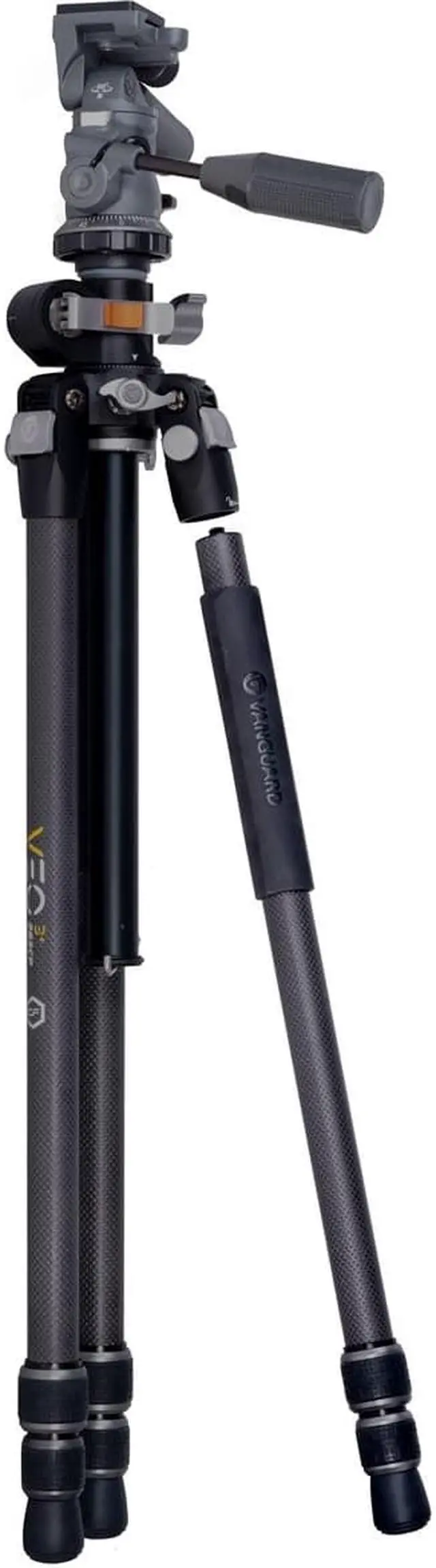 Alt view image 4 of 7 - Vanguard Vanguard VEO3+263CP Carbon Fiber Tripod with Panhead and Multi-Angle Center Column for Overhead Shots