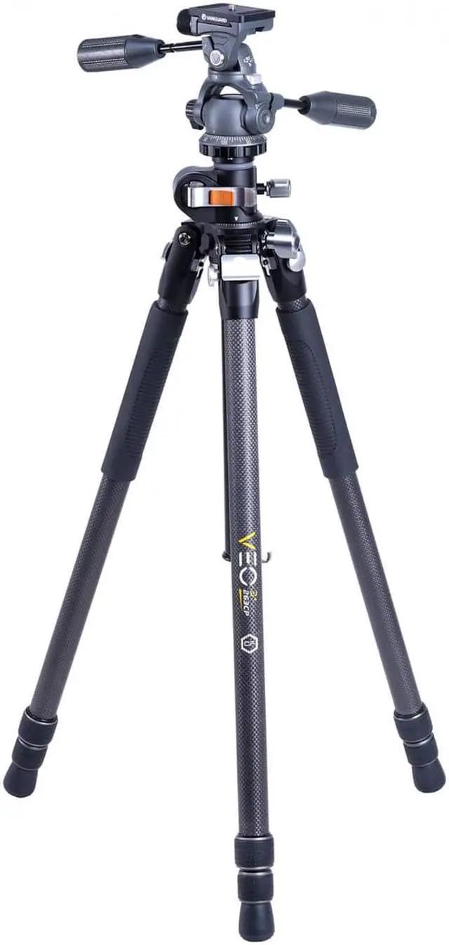 Alt view image 3 of 7 - Vanguard Vanguard VEO3+263CP Carbon Fiber Tripod with Panhead and Multi-Angle Center Column for Overhead Shots