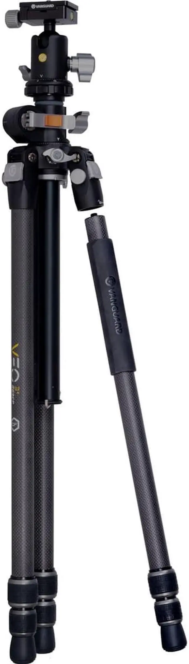 Alt view image 3 of 7 - Vanguard VEO 3+ 263CB Professional 3-Section Carbon Fiber Tripod with Ball Head, Overhead Shooting