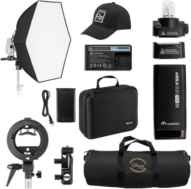 Main image of Flashpoint Flashpoint eVOLV 200 Pro TTL Pocket Flash Exclusive HexaPop Kit