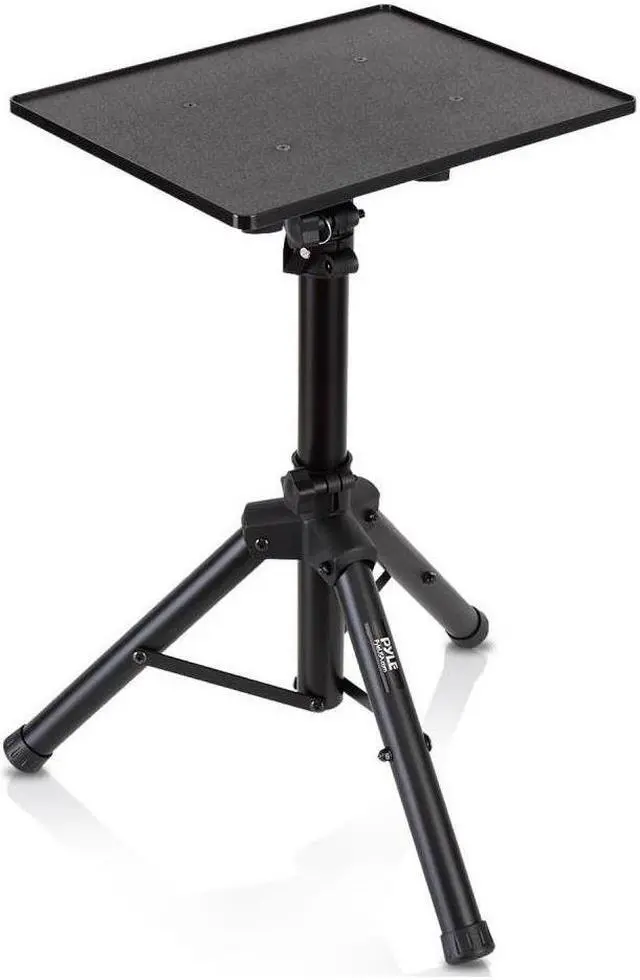 Alt view image 10 of 19 - Pyle PLPTS2 Universal Device Stand - Height Adjustable Tripod Mount (For Laptop, Notebook, Mixer, DJ Equipment)