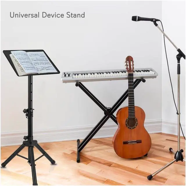 Alt view image 14 of 19 - Pyle PLPTS2 Universal Device Stand - Height Adjustable Tripod Mount (For Laptop, Notebook, Mixer, DJ Equipment)