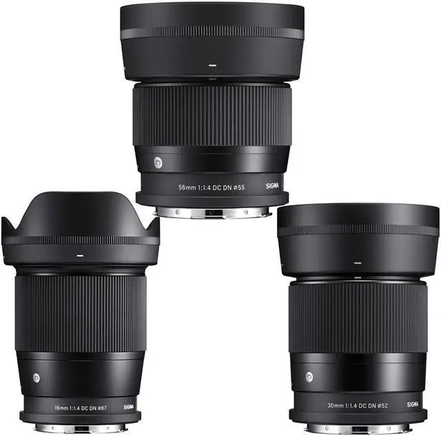 Main image of Sigma 16mm, 30mm, 56mm f/1.4 DC DN Contemporary 3-Lens Kit for L Mount