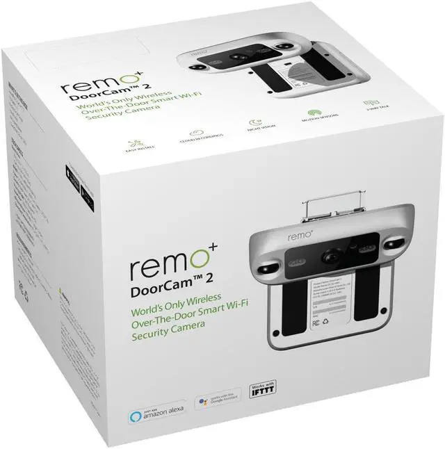 Alt view image 5 of 17 - Remo+ DoorCam 2 Full HD Over-the-Door Smart Security Camera, White #DCM2M