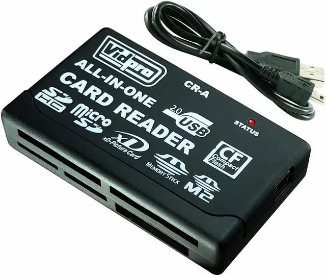 Main image of VidPro 6-Slot All-In-One USB 2.0 Card Reader and Writer #CR-A