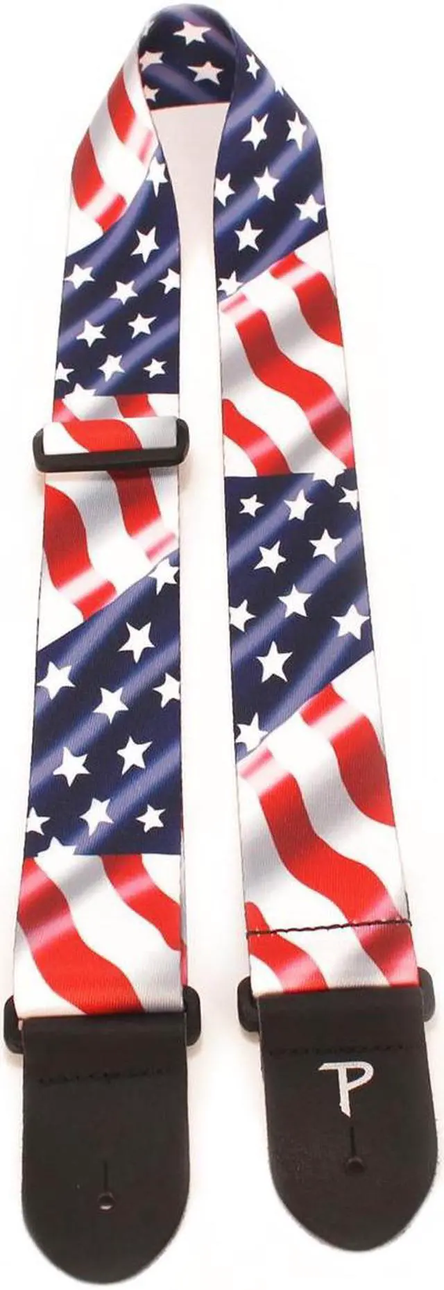 Main image of Perri's Leathers LPCP 2" Wide Soft Polyester Guitar Strap, USA Flag #45