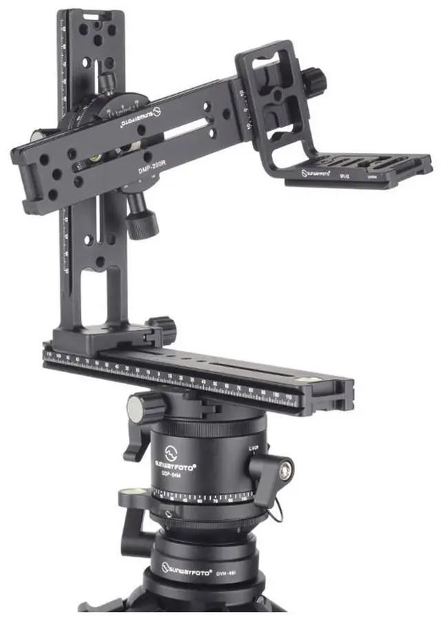 Alt view image 4 of 6 - SunwayFoto PANO-1 Panoramic Head Kit, DYH-66i Base, DDP-64M Rotator, 64mm/58mm Clamp, DPG-2416 Rail, DMP-200L Slide, DDH-03 Clamp, DMC-200L Rail, DPL-01 Plate