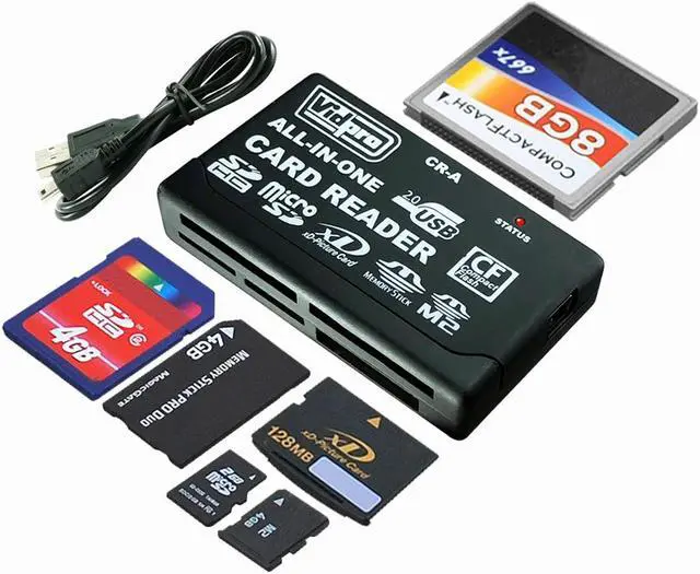 Alt view image 2 of 2 - VidPro 6-Slot All-In-One USB 2.0 Card Reader and Writer #CR-A