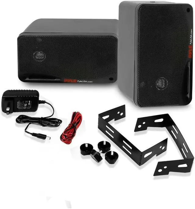Alt view image 20 of 20 - Pyle PDWR42BBT 3.5 in. 200W Bluetooth Home Speakers