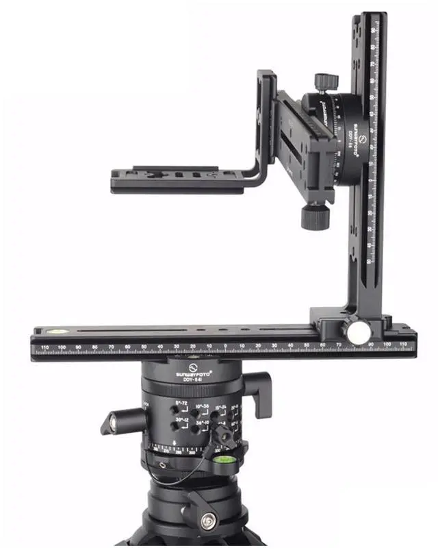 Alt view image 2 of 6 - SunwayFoto PANO-1 Panoramic Head Kit, DYH-66i Base, DDP-64M Rotator, 64mm/58mm Clamp, DPG-2416 Rail, DMP-200L Slide, DDH-03 Clamp, DMC-200L Rail, DPL-01 Plate