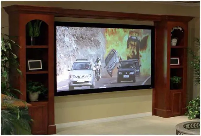 Alt view image 9 of 10 - Elite Screens SableFrame ER110DHD3 Fixed Frame Projection Screen - 110" - 16:9 - Wall Mount