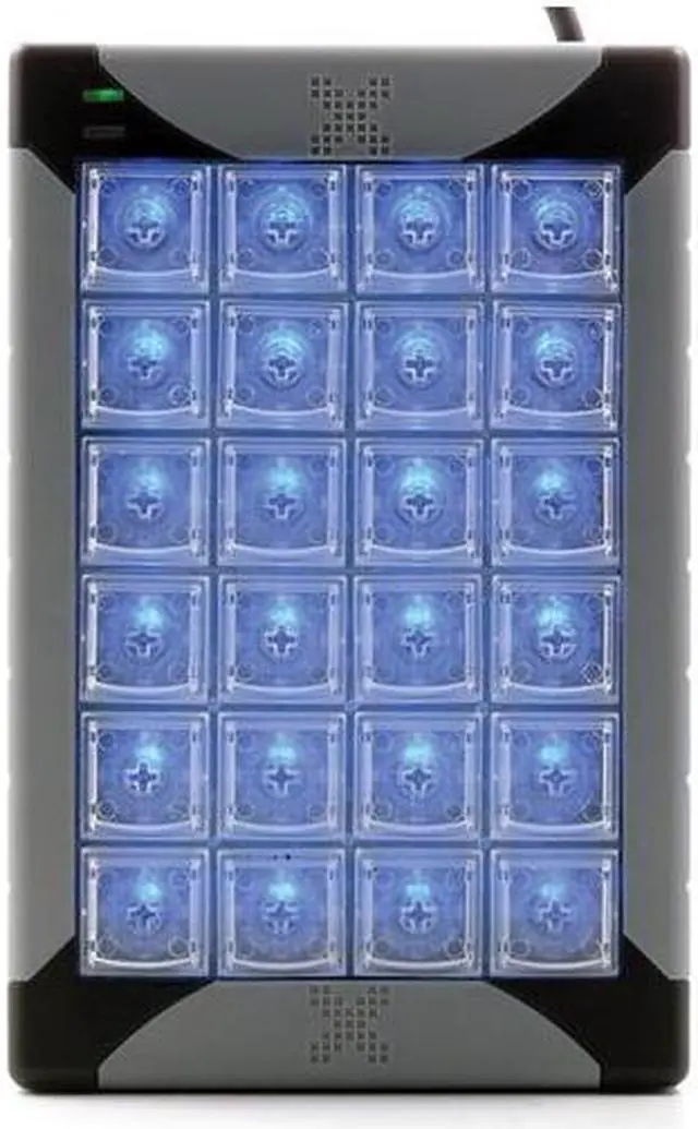 Alt view image 4 of 4 - X-Keys XK-24 24-Keys USB Keypad, Red and Blue Backlighting #XK-24-USB-R