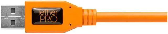 Alt view image 5 of 6 - Tether Tools TetherPro Right Angle Adapter USB 3.0 to USB 3.0 Micro-B 5-Pin Pigtail Cable, 20", Orange