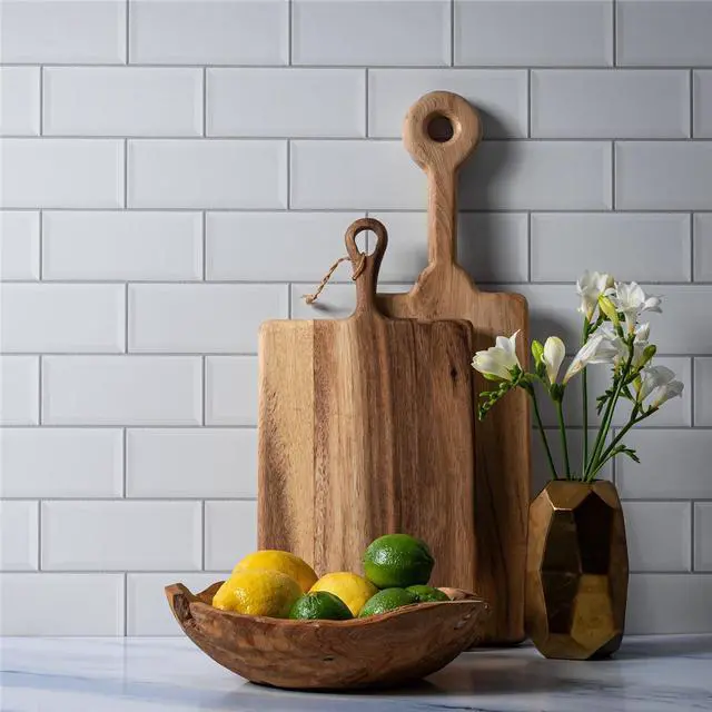 Alt view image 4 of 7 - V-FLAT WORLD Duo Board - 24x24" Double Sided Surface Board, White/Ebony Subway Tile