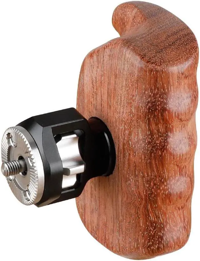 Alt view image 2 of 6 - CAMVATE Left Side Wooden Handle Grip with M6 ARRI Rosette Mount, Bubinga