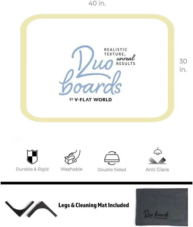 Alt view image 4 of 5 - V-FLAT WORLD Duo Board - 30x40" Surface Board, Ocean Slate/Black Slate #00810L
