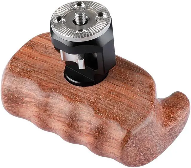 Alt view image 3 of 6 - CAMVATE Left Side Wooden Handle Grip with M6 ARRI Rosette Mount, Bubinga