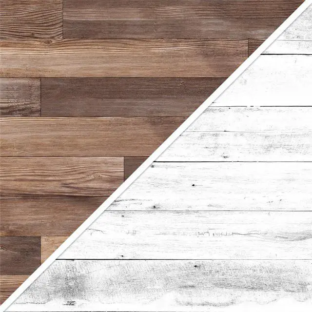 Main image of V-FLAT WORLD Duo Board - 24x24" Double Sided Surface Board, Whitewash/Hickory Planks