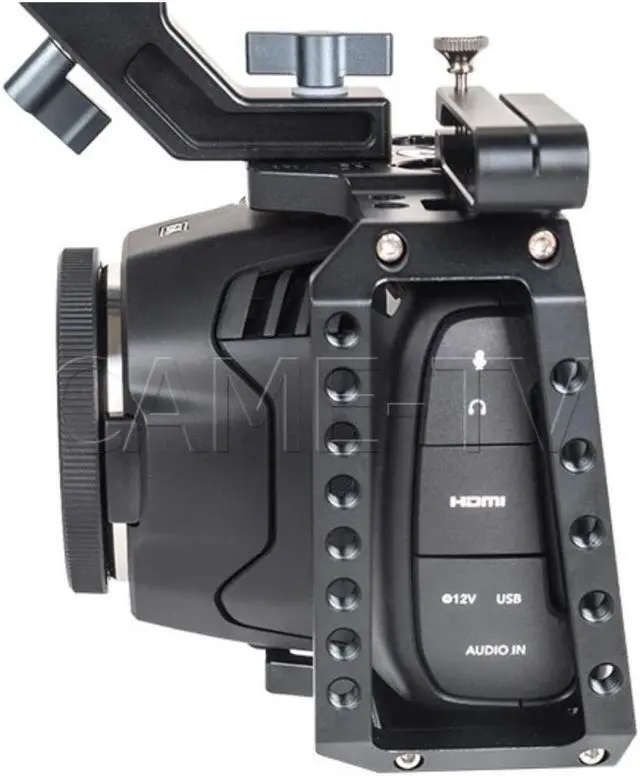 Alt view image 9 of 12 - CAME-TV BMPCC 4K/6K Full Cage Rig for Blackmagic Design Pocket Cinema Camera 4K/6K with Top Handle T5 SSD Holder Cold Shoe