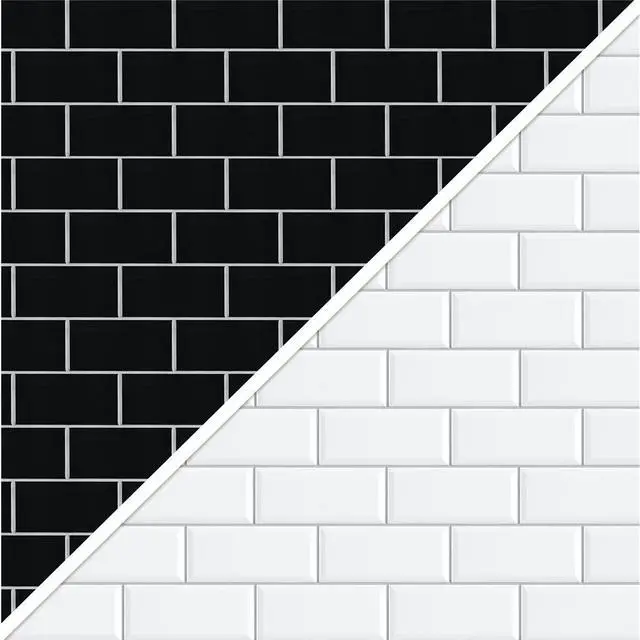 Main image of V-FLAT WORLD Duo Board - 24x24" Double Sided Surface Board, White/Ebony Subway Tile