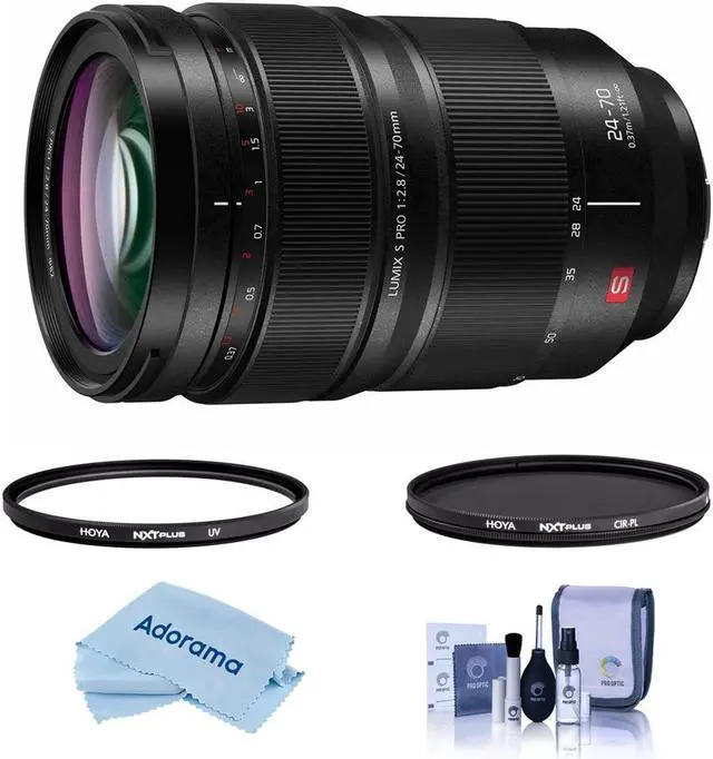 Main image of Panasonic LUMIX S PRO 24-70mm f/2.8 Lens for L Mount, Bundle with Hoya NXT Plus 82mm UV+CPL Filter Kit, Cleaning Kit, Cleaning Cloth
