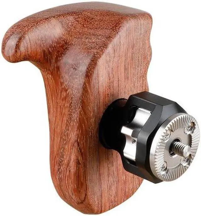 Main image of CAMVATE Left Side Wooden Handle Grip with M6 ARRI Rosette Mount, Bubinga