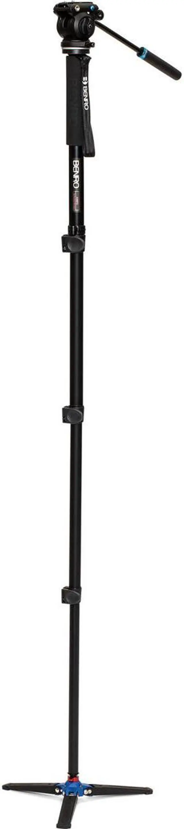 Alt view image 2 of 9 - Benro A38FD Classic Aluminum Video Monopod with S2 PRO Flat Base Video Head