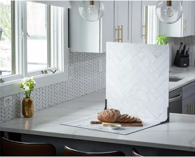 Alt view image 3 of 7 - V-FLAT WORLD Duo Board - 24x24" Double Sided Surface Board, Whitewash/Hickory Planks