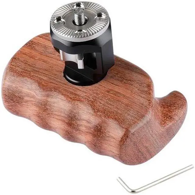 Alt view image 4 of 6 - CAMVATE Left Side Wooden Handle Grip with M6 ARRI Rosette Mount, Bubinga