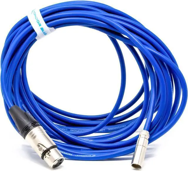 Alt view image 2 of 3 - Kondor Blue 25' Mini XLR Male to XLR Female Audio Cable for BMPCC 4K/6K Camera, Blue