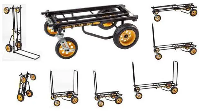 Alt view image 2 of 3 - Rock N Roller Multi-Cart R12 All Terrain Transporter with Molded Rear Wheels, Load Capacity 500 lbs/32 cu. ft